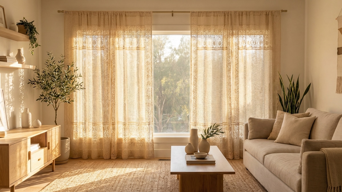 Aposte na elegância das cortinas de crochê para a sua casa