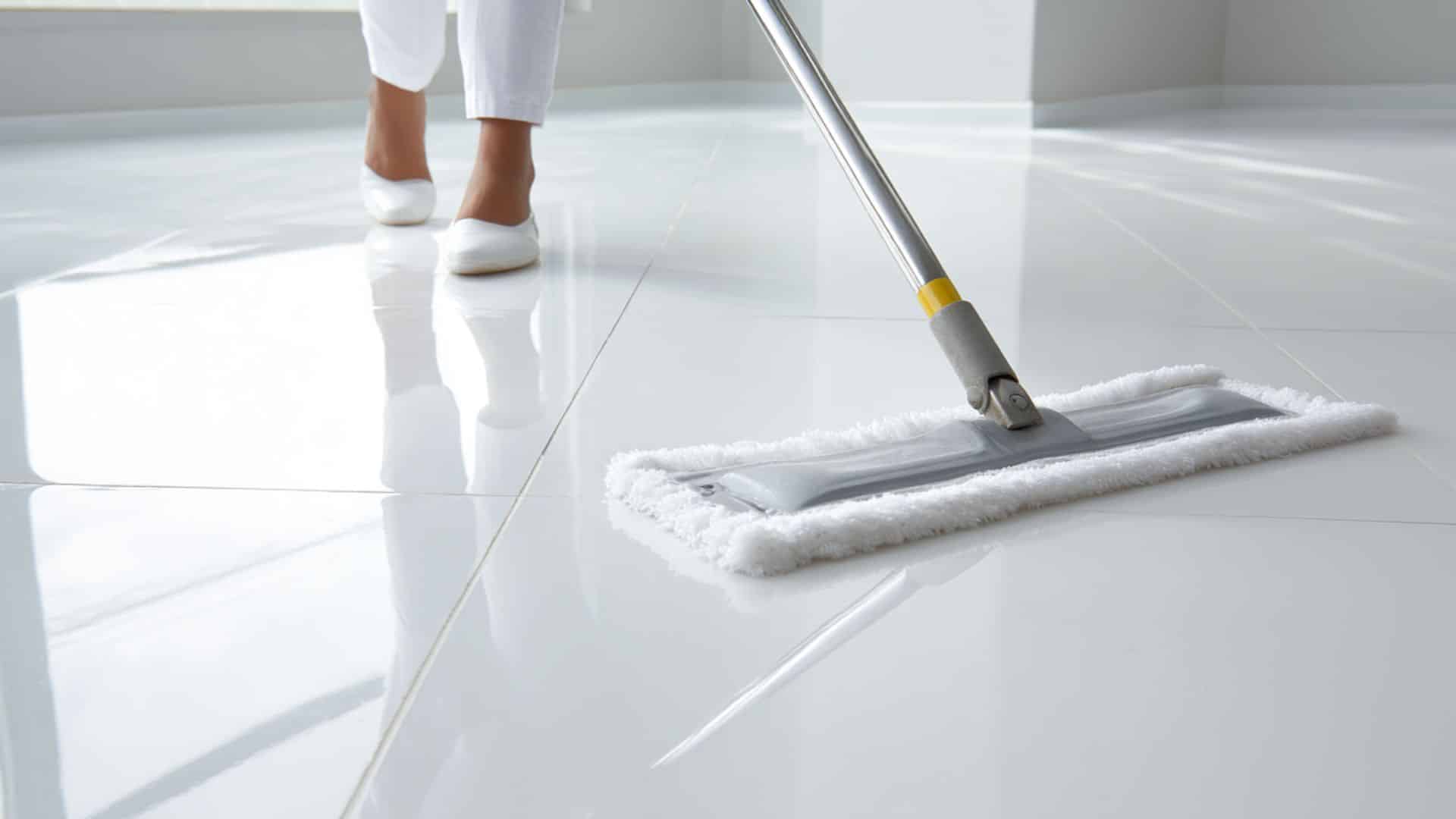 Nem vinagre, nem água sanitária: o segredo do oxigênio ativo para deixar o piso branco e limpo por mais tempo