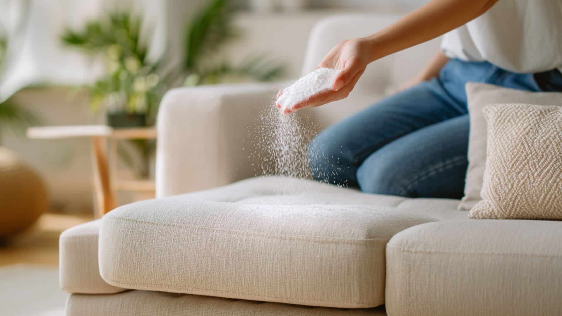 Como deixar o sofá novinho em 5 minutos com limpeza a seco feita em casa