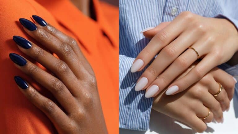 Mulheres com diferentes tipos de unhas e looks