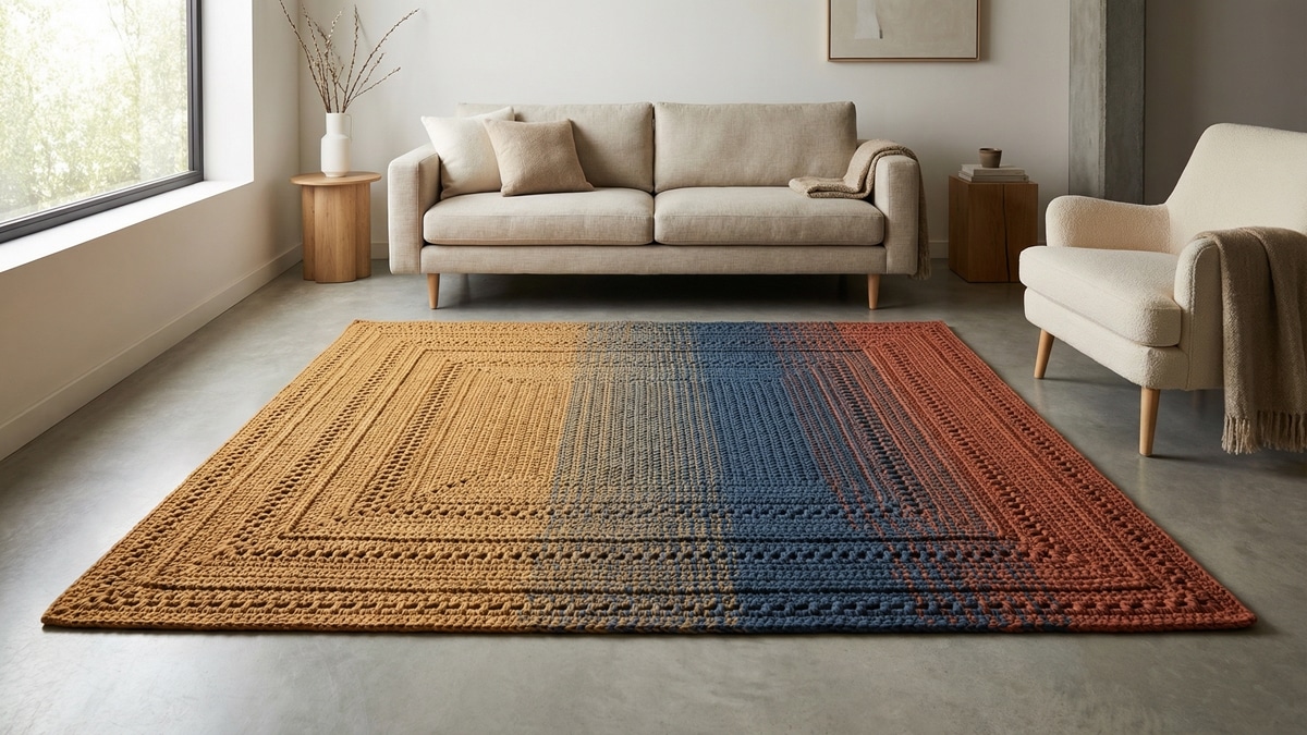 Crie lindos tapetes de crochê com as cores que você quiser