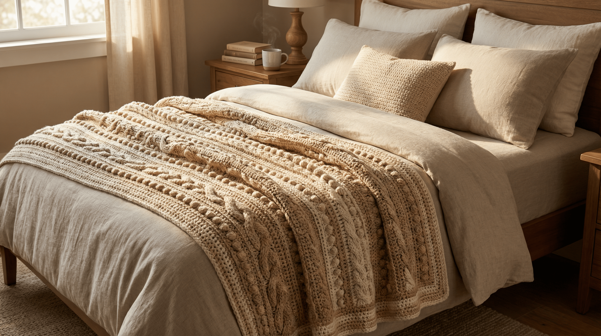 Peseiras de crochê de luxo: modelos que transformam o visual do seu quarto