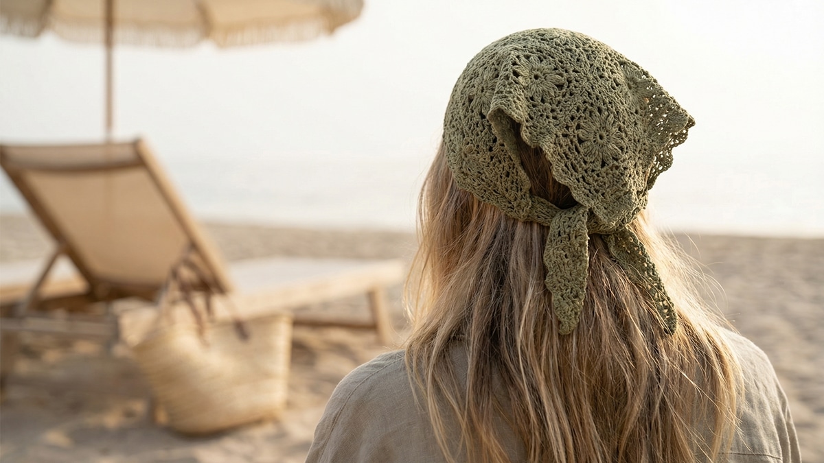 19 bandanas de crochê cheias de estilo e criatividade para o verão