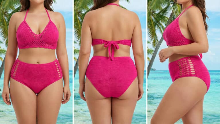 Biquíni de crochê rosa-choque: aprenda a fazer esta linda peça artesanal em 2026