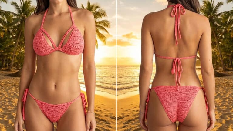 Faça este biquíni de crochê básico para usar no verão de 2026