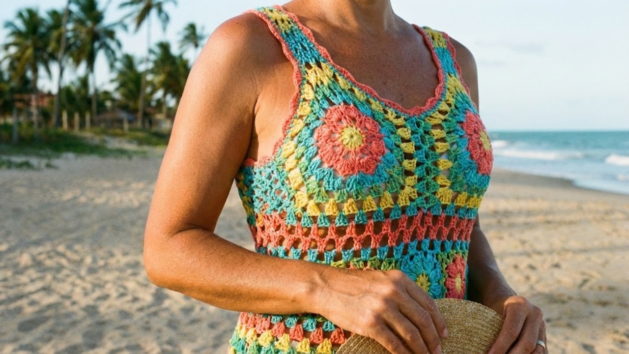 Blusas de crochê leves para garantir frescor no verão 2026