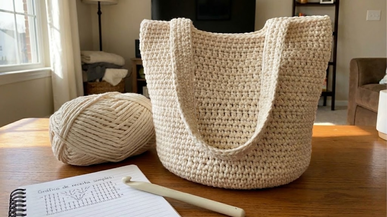 Modelos de bolsas de crochê fáceis para iniciantes em 2026