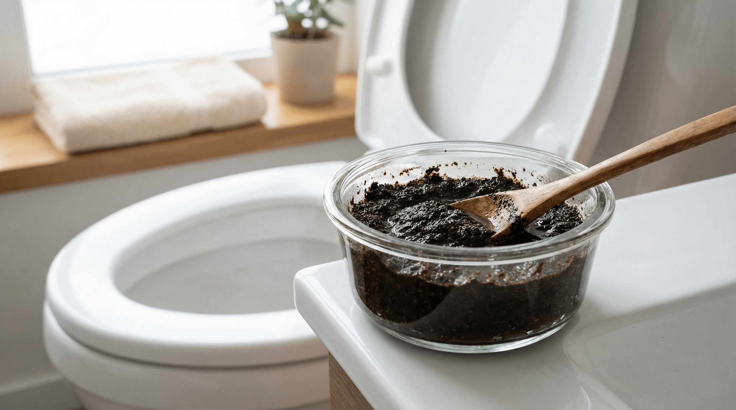 Colocar borra de café no vaso sanitário está se tornando comum por um motivo surpreendente