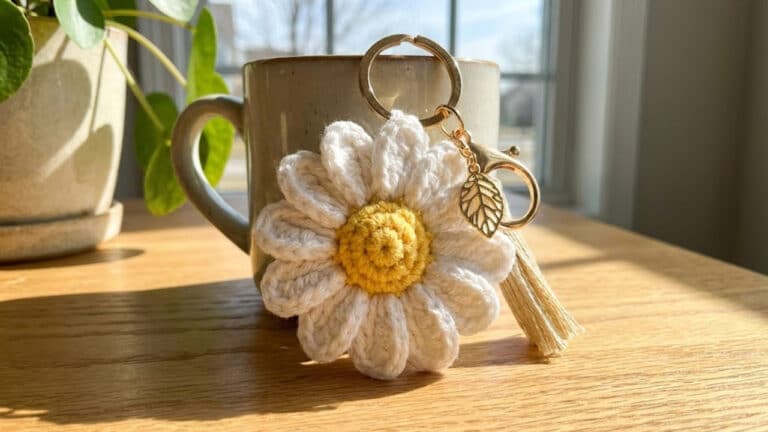 Lindos modelos de chaveiros de crochê com flores para presentear ou vender em 2026