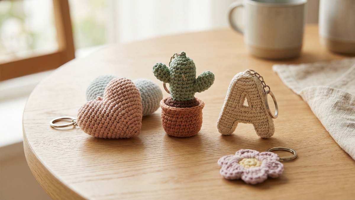 Veja ideias lindas de chaveiros de crochê criativos para presentear