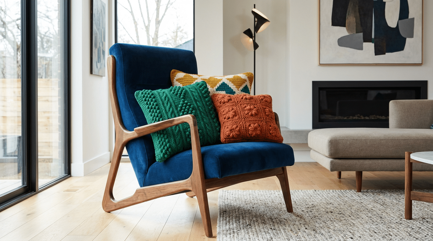 Almofadas de crochê: como inovar com alegria e sofisticação na decoração
