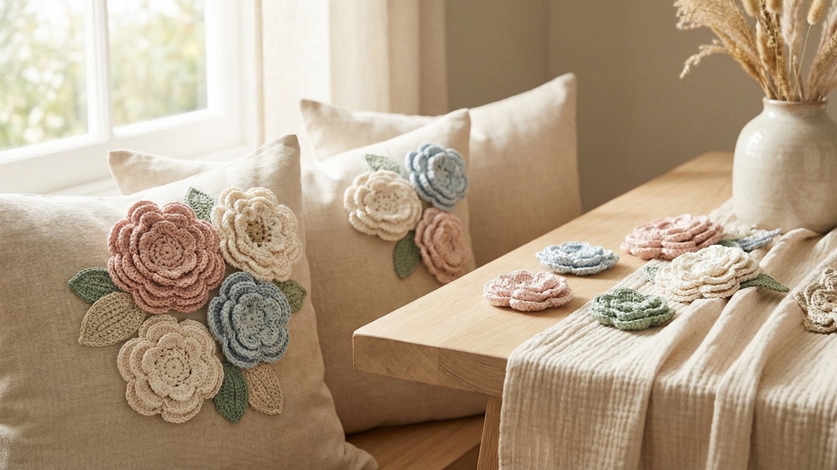 Flores de crochê lindíssimas que vão dar vida aos seus projetos!