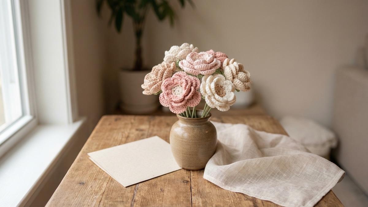 Flores de crochê encantadoras para presentear quem você ama