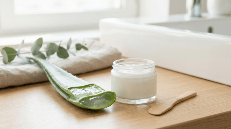 Folha de babosa produtos naturais
