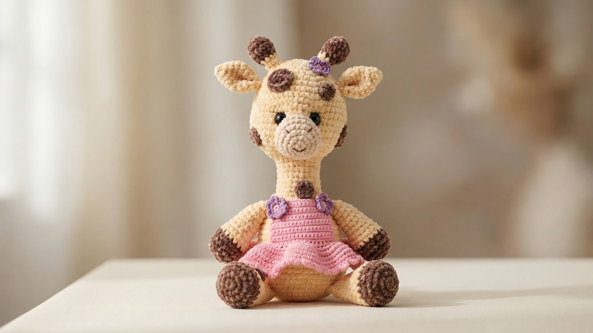 Aprenda a criar essa girafa linda em amigurumi cheio de charme