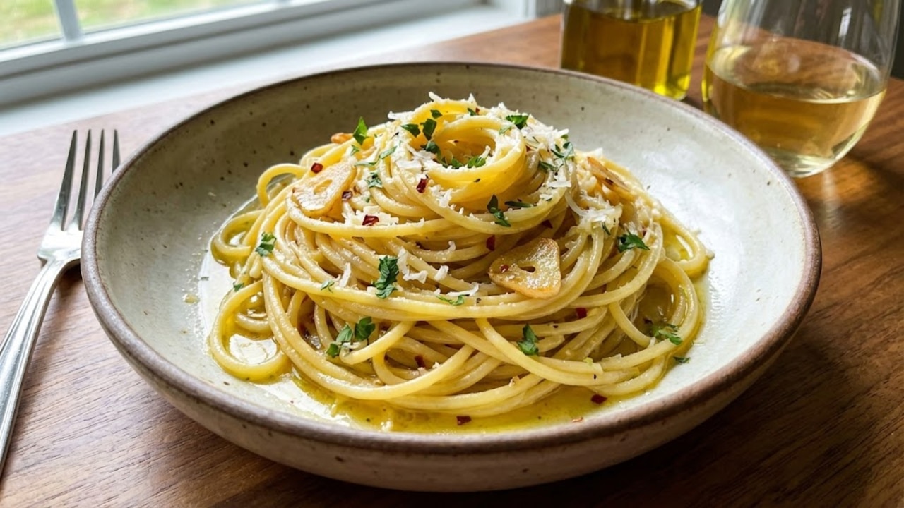 Como fazer macarrão alho e óleo perfeito com truque de chef