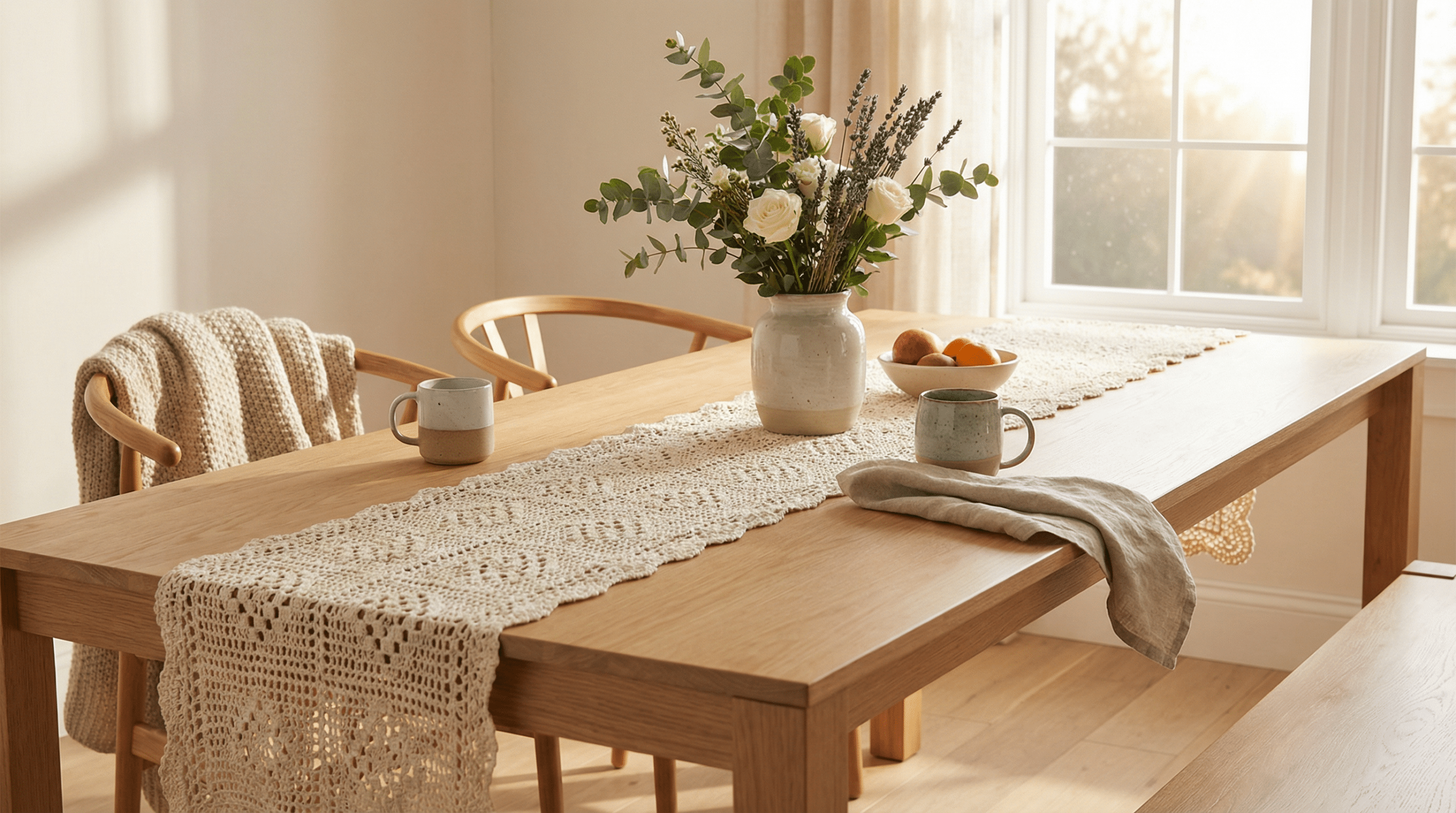 Modelos de tapetes e caminhos de mesa em crochê para renovar sua casa hoje
