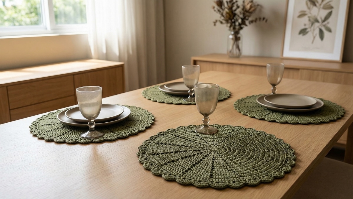 Veja 50 ideias de sousplats de crochê lindos para decorar sua mesa