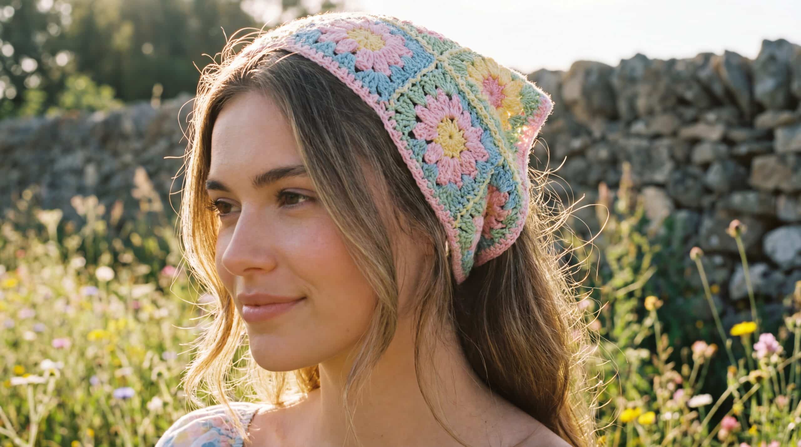 Bandanas de crochê: a tendência que une conforto e personalidade no dia a dia