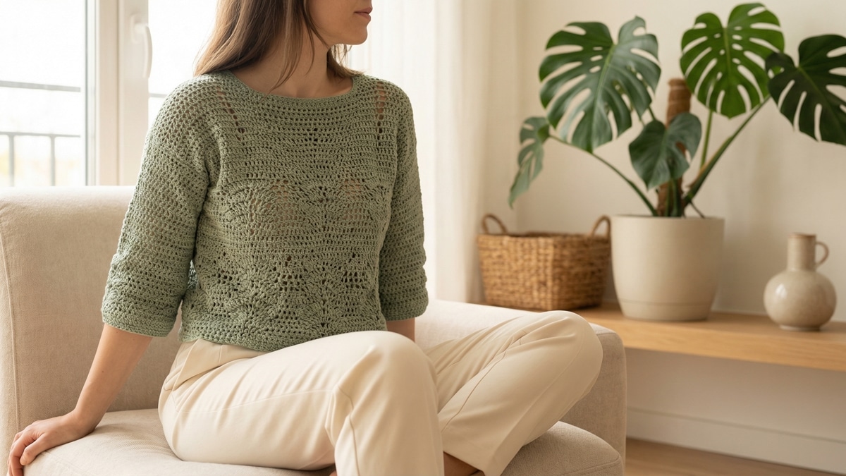 Crie looks maravilhosos com 16 blusas de crochê simples e charmosas
