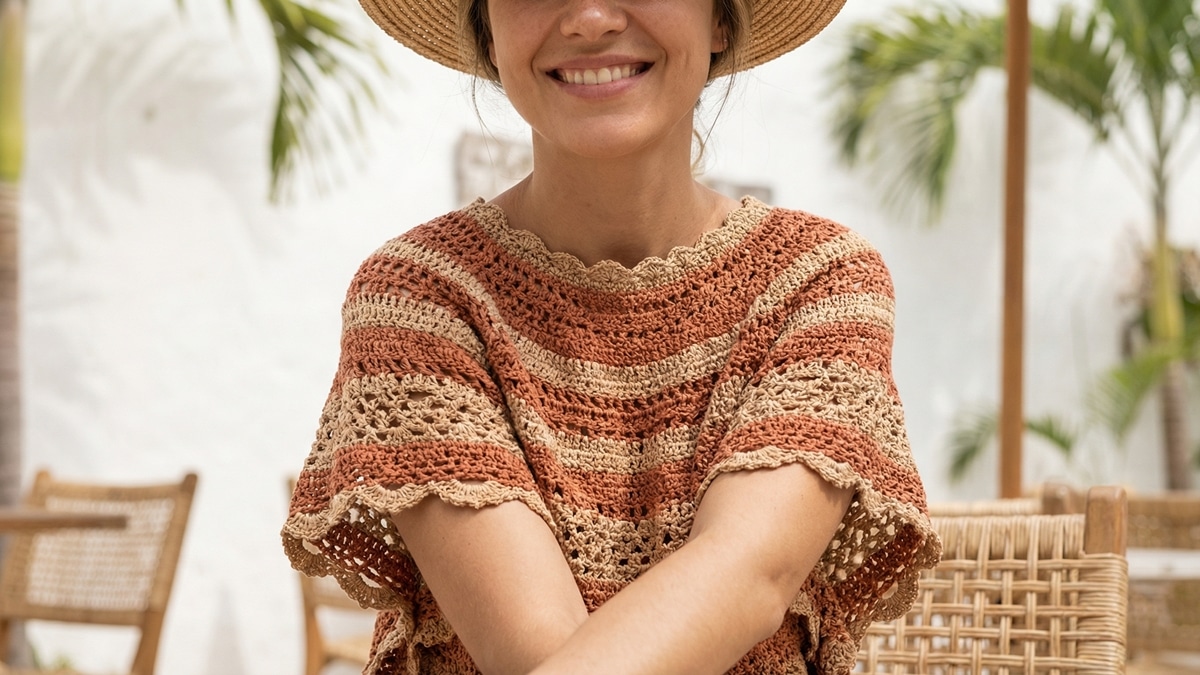 Aprenda a confeccionar blusas de crochê que valorizam o seu estilo