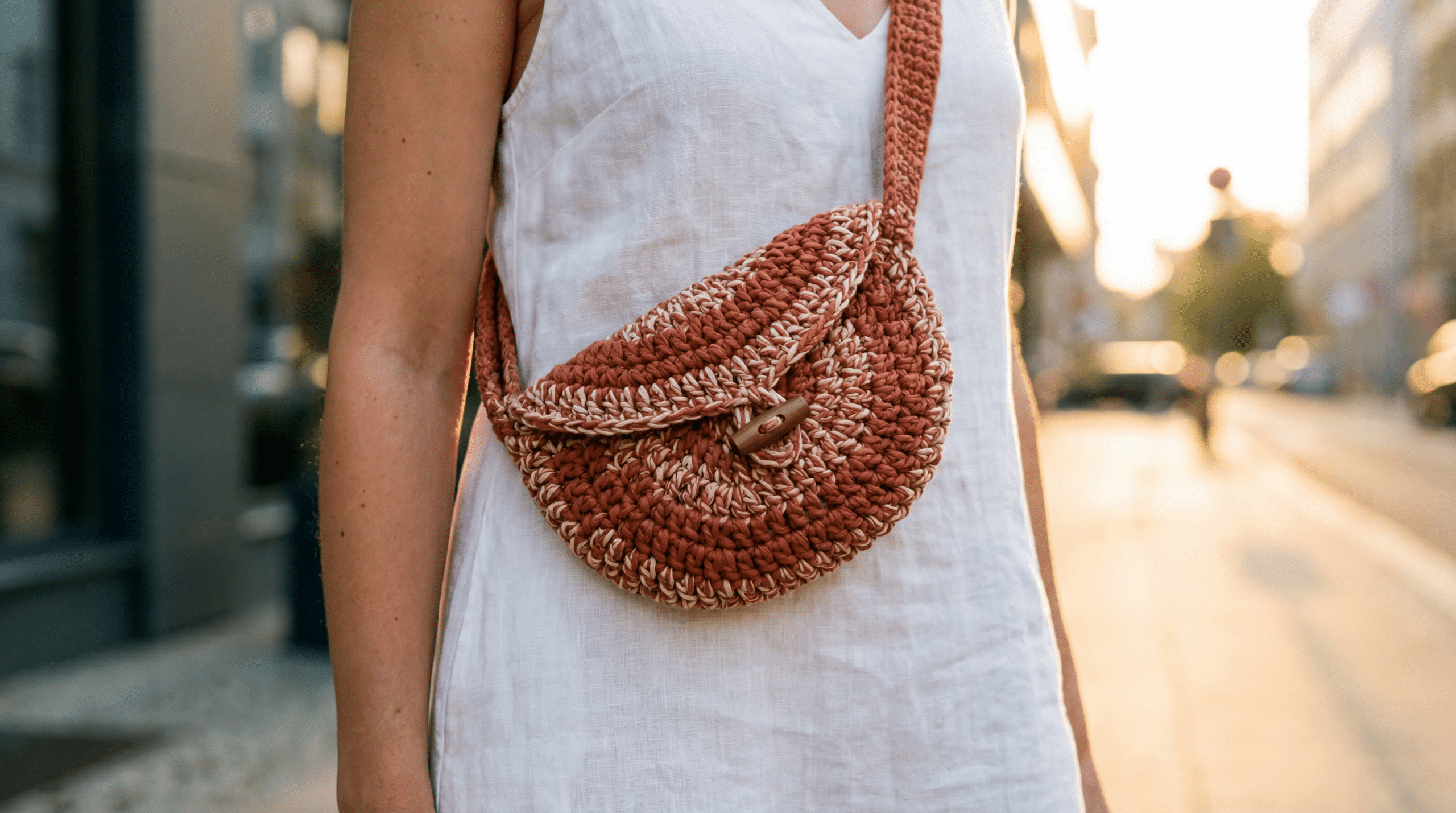 Pochetes de crochê: estilos que unem praticidade e tendência no street style