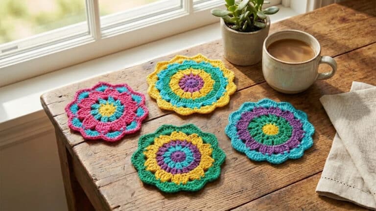 Lindos modelos de porta-copos de crochê para inspirar a sua decoração