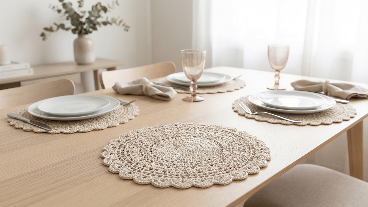 Adicione elegância com 11 sousplats de crochê com gráficos!