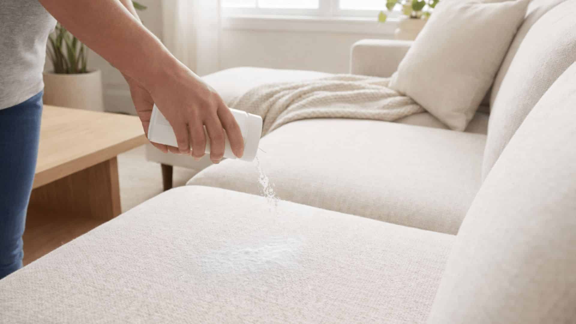 Como deixar o sofá novo em 5 minutos com limpeza a seco feita em casa