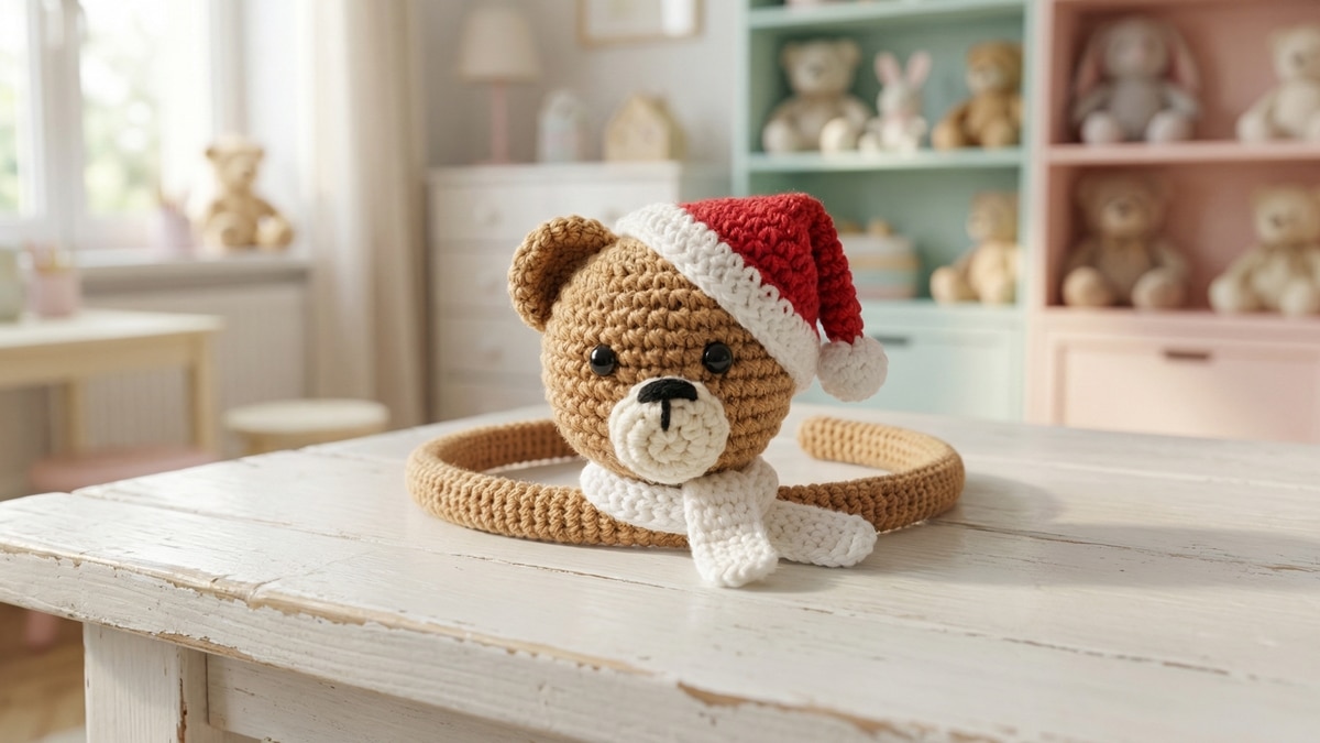Surpreenda com uma tiara de urso em amigurumi feita por você