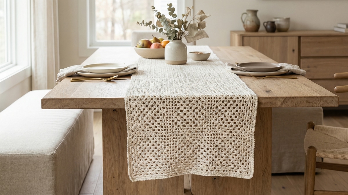 Aprenda a criar trilhos de mesa em crochê e torne sua casa mais elegante