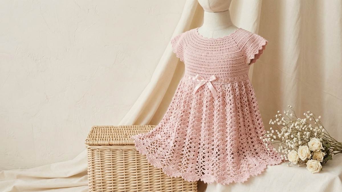 Arrase na produção com estes vestidinhos de crochê para meninas