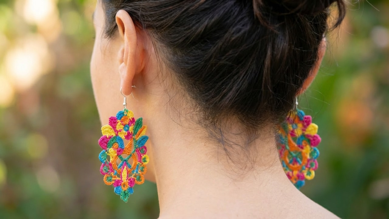 Brincos de crochê: mais que beleza e estilo é um acessório leve e consciente