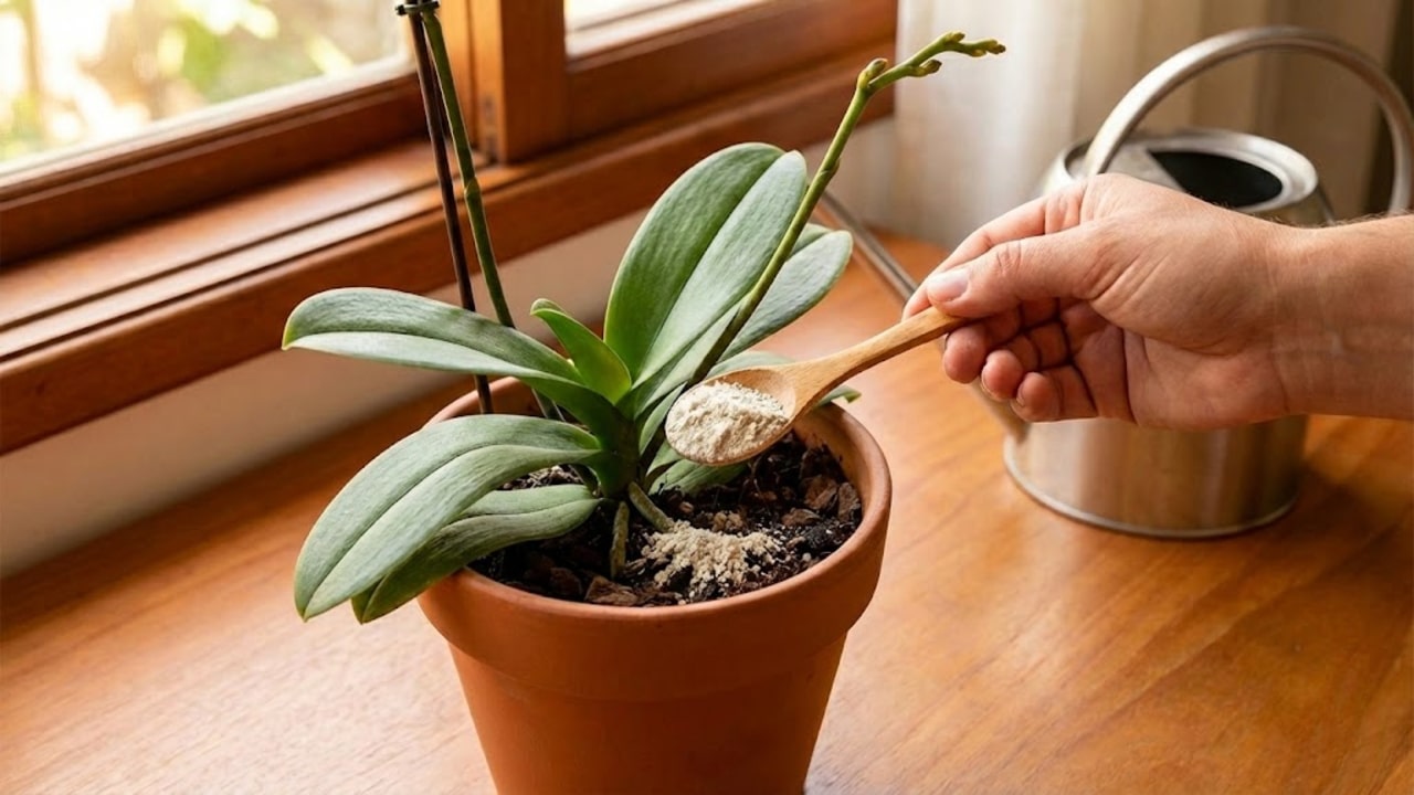 Com duas colheres de chá dessa farinha, as orquídeas voltam à vida e florescendo