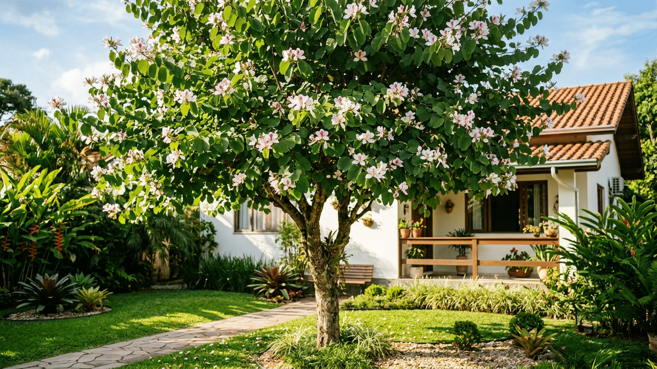 Além de sombra no verão, essa árvore não destrói o piso e exige pouca rega