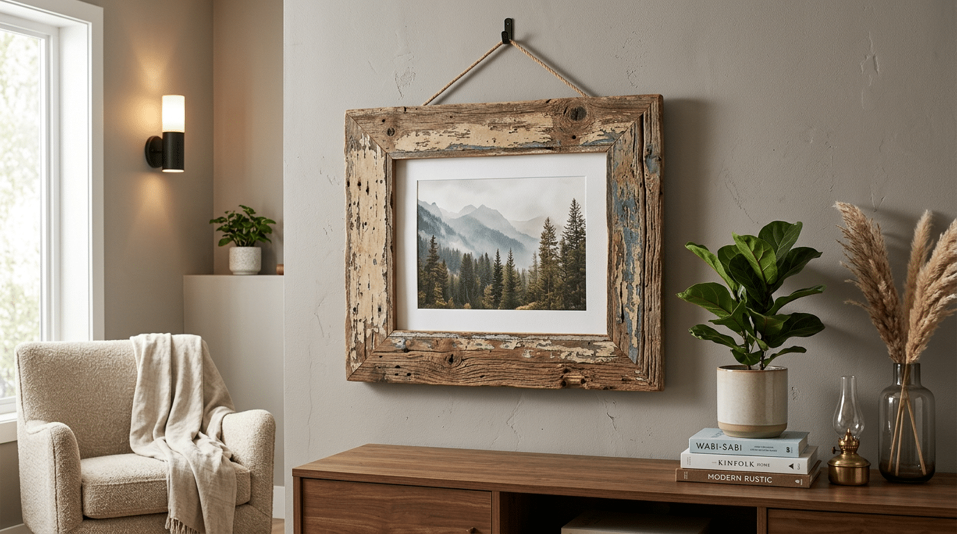 Como usar pedaços de madeira de demolição para fazer quadros decorativos únicos e originais para sua casa
