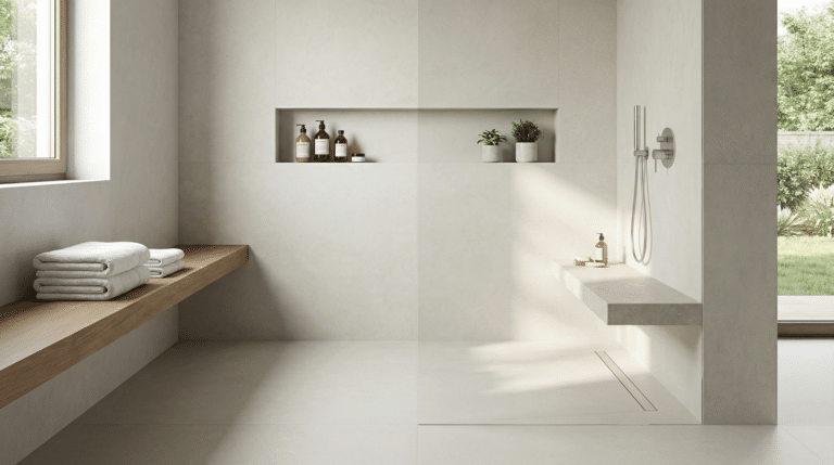 Design limpo, segurança reforçada e facilidade na hora de limpar transformam o espaço de banho em um ambiente muito mais prático, bonito e livre de barreiras