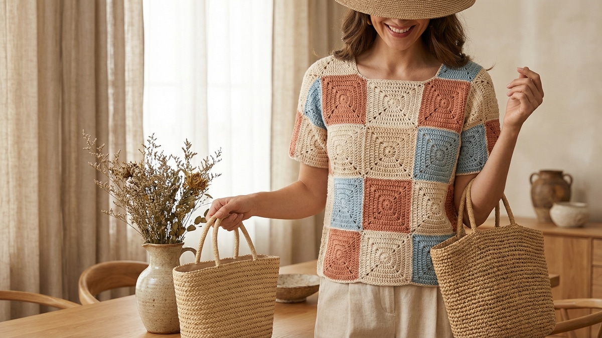 Veja e crie blusas de crochê com squares super criativos e encante!