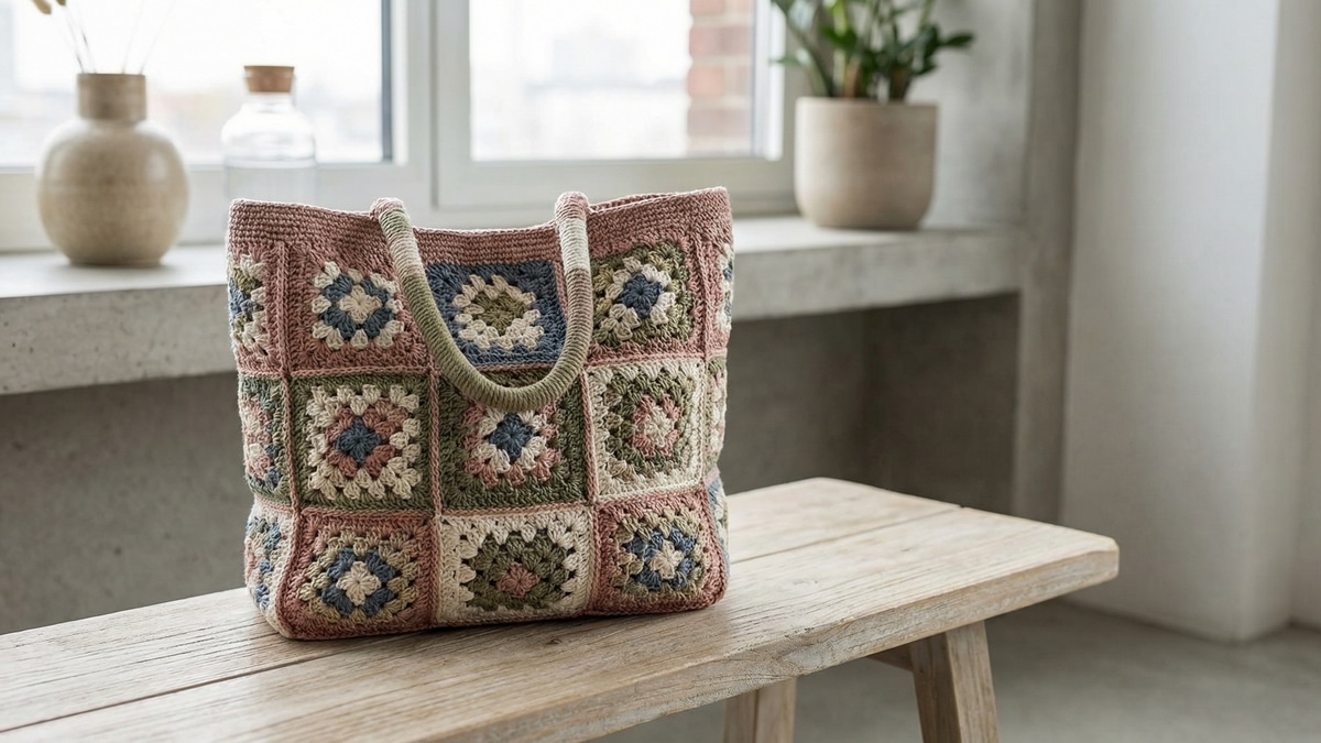 Crie lindas bolsas de crochê com squares e arrase no dia a dia