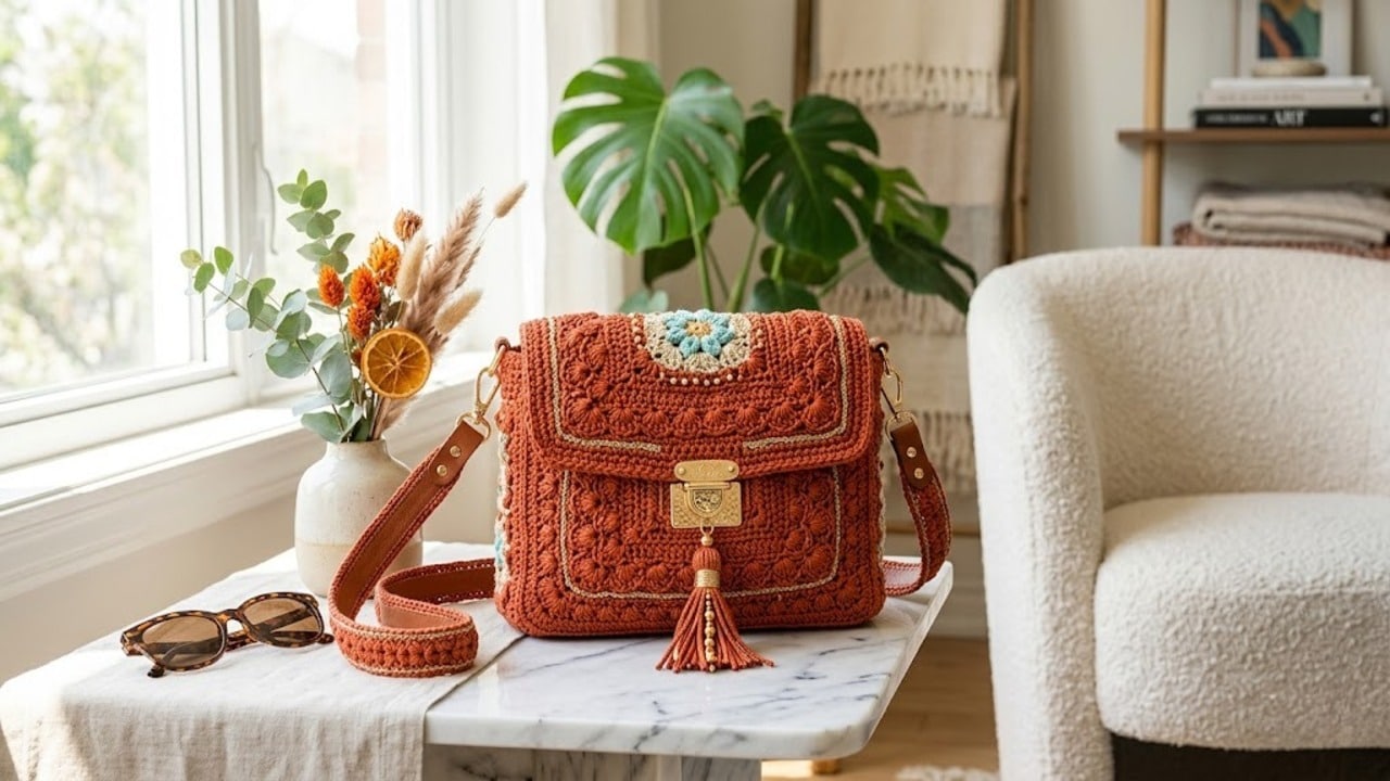 Bolsas de crochê de luxo com gráficos para elevar o look em 2026