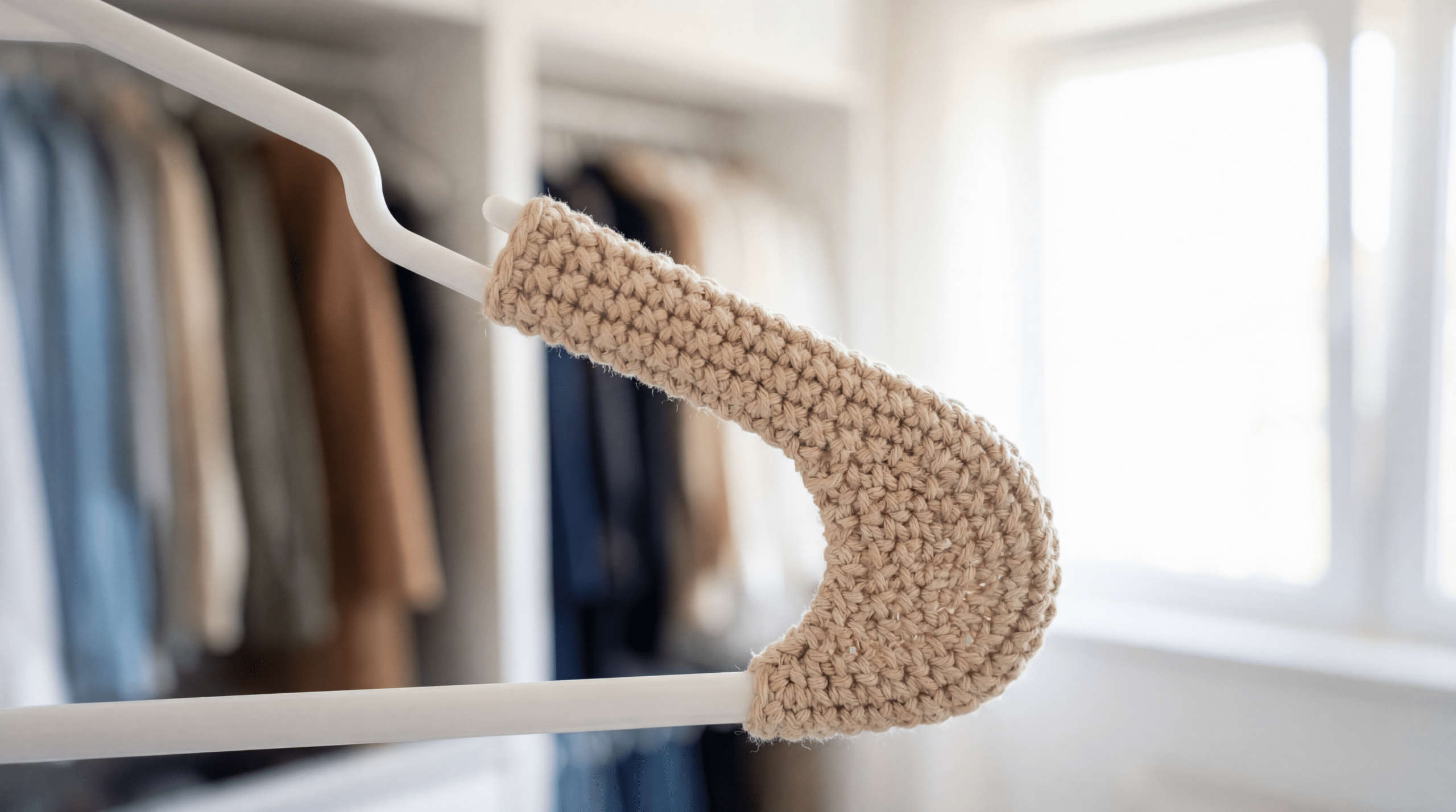 O jeito mais fácil de evitar que as roupas escorreguem dos cabides usando apenas um detalhe artesanal