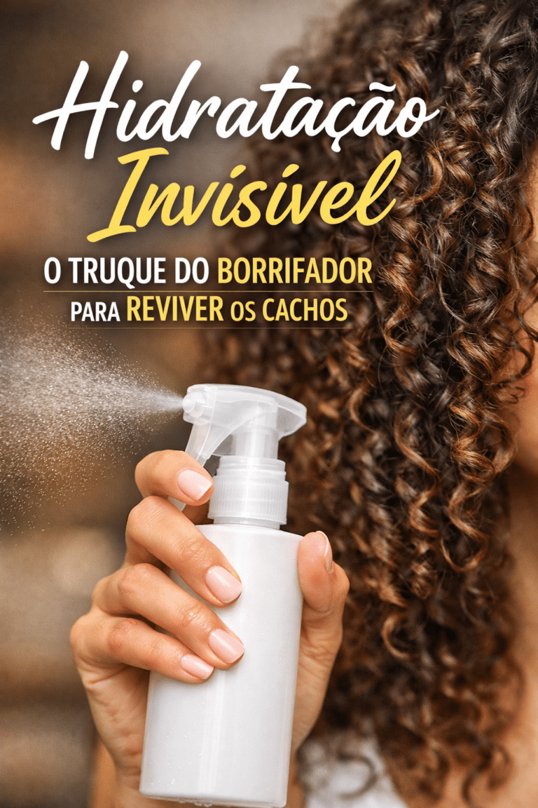 truque do borrifador para hidratar e reviver cabelo cacheado