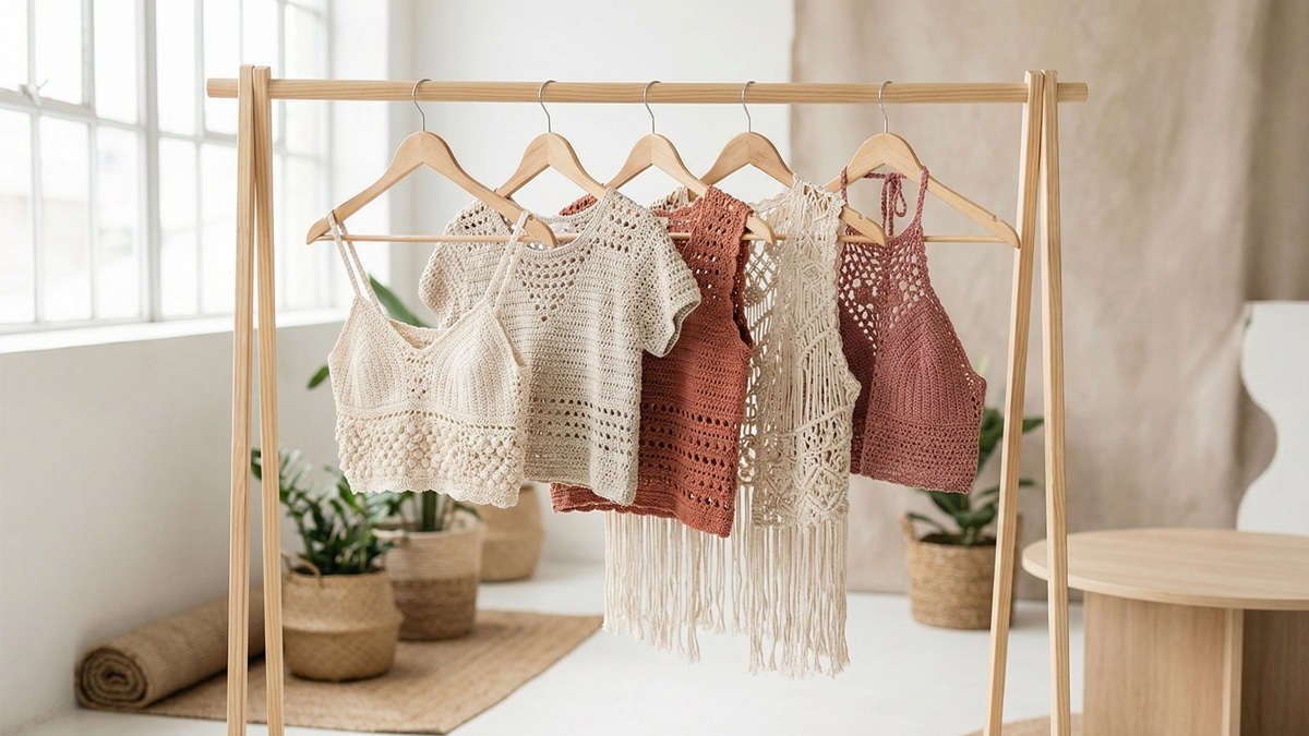 Crie looks deslumbrantes produzindo 27 croppeds de crochê lindíssimos