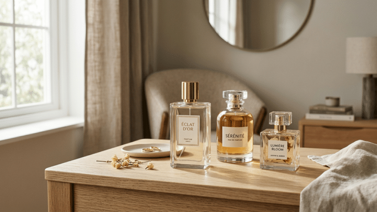 Perfumes enfileirados