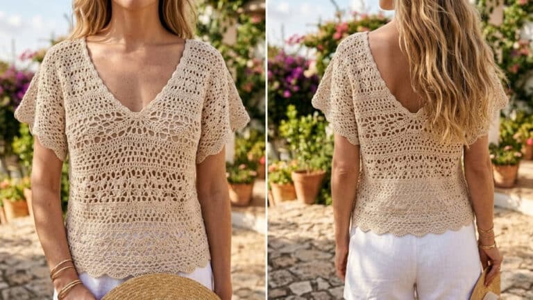 Blusas de crochê com gráficos para inspirar suas novas criações de verão
