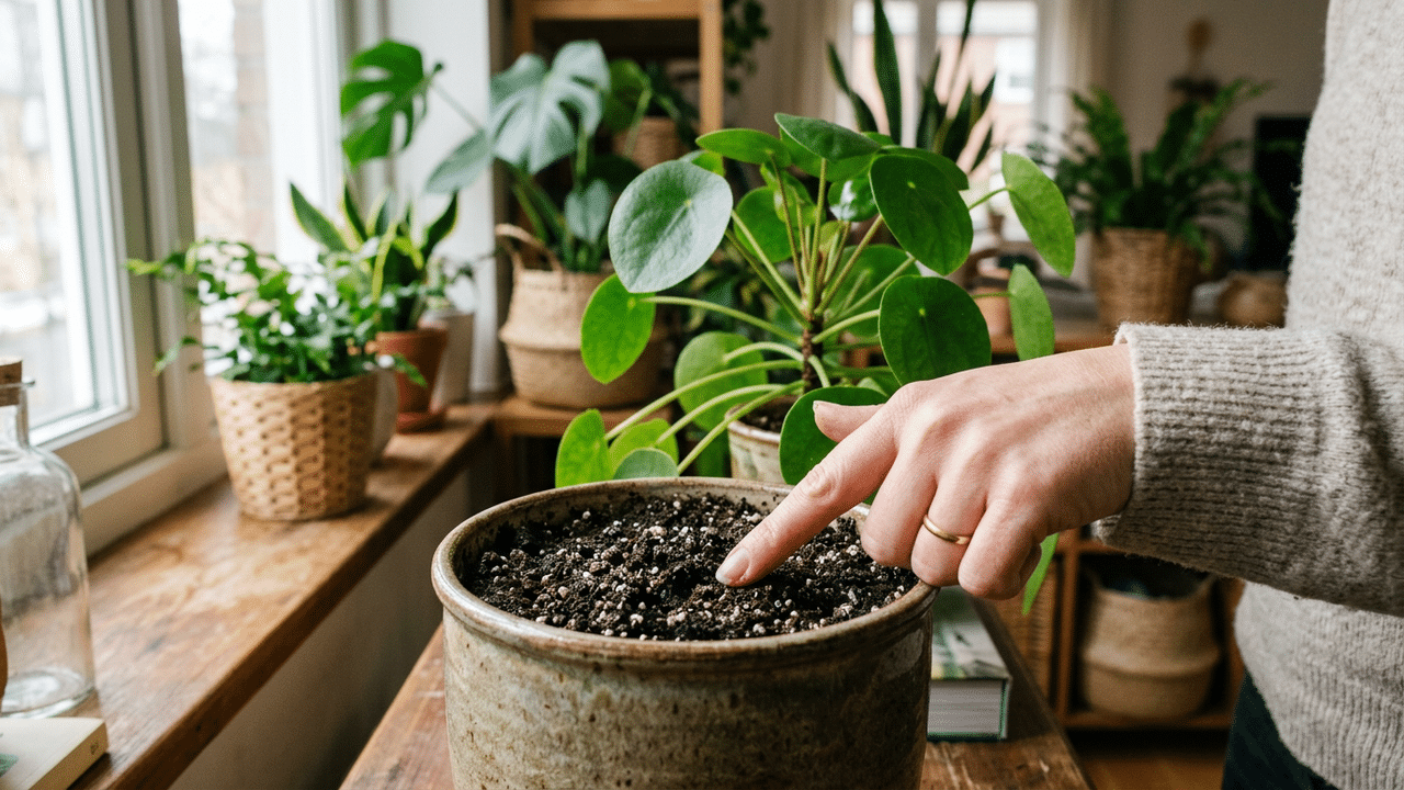 Como identificar se a sua planta está com falta ou excesso de água apenas tocando na terra do vaso