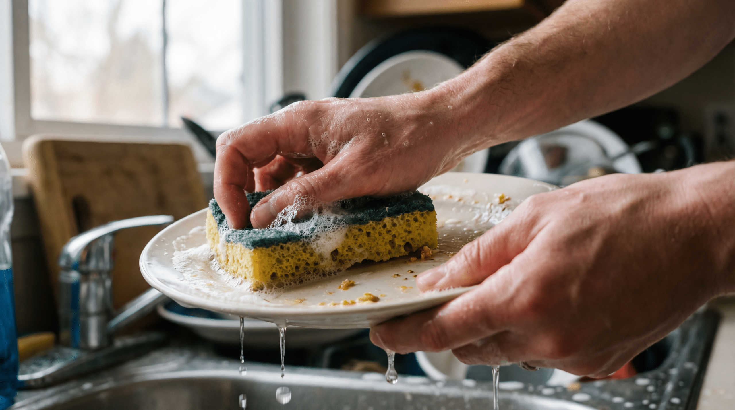 Por que sua esponja de cozinha pode ser uma ameaça à saúde da sua família