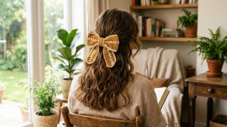 Laços de crochê para cabelo com gráficos para fazer em casa em 2026