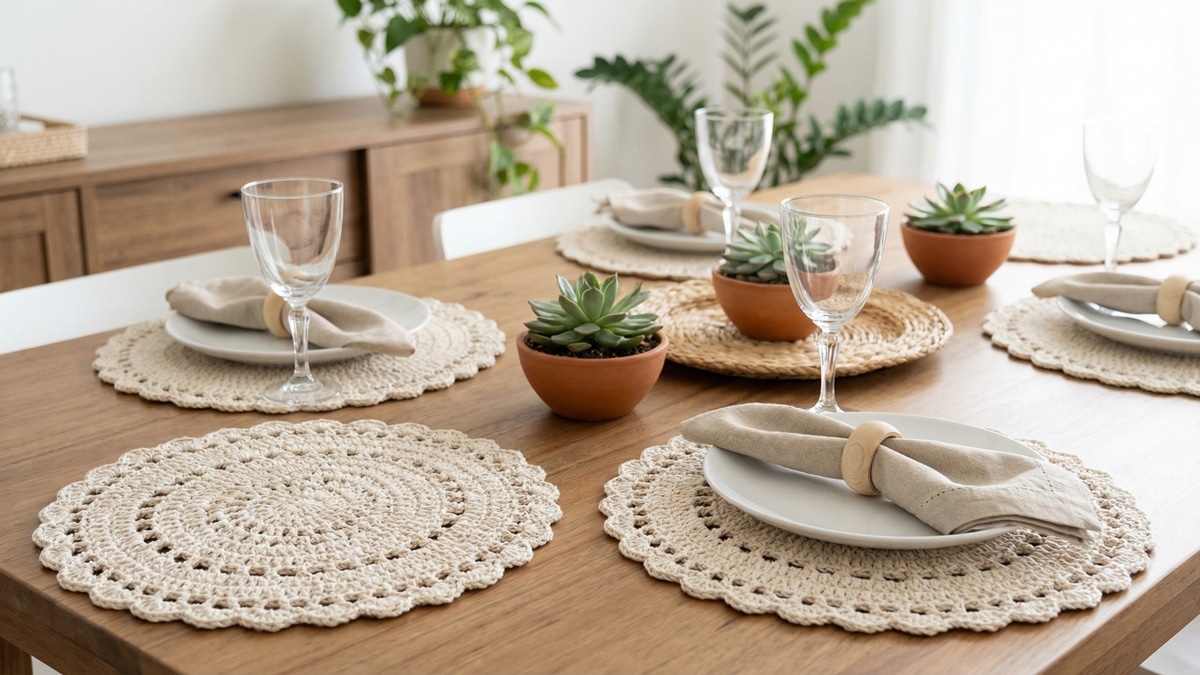 Transforme seus eventos com sousplats de crochê cheios de elegância!