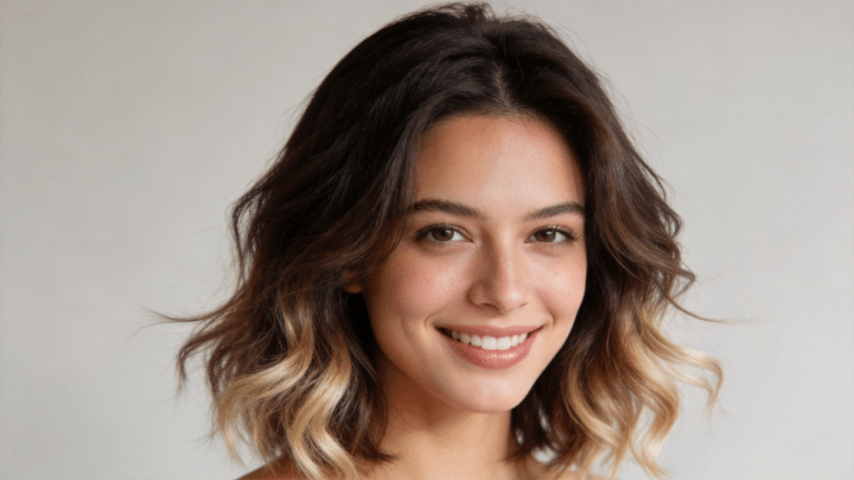 Mulher com Cabelo em Camadas